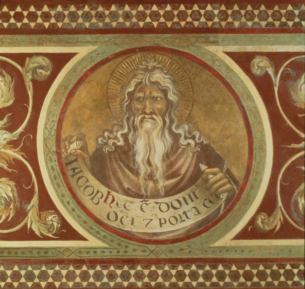 Maesta: Jacob, detalje fra rammen, 1315 (detalje af 51591) af Simone Martini
