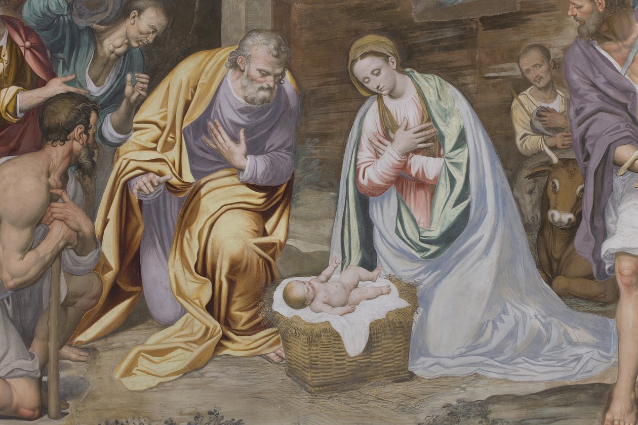 Hyrdernes tilbedelse, 1578-82 af Simone Veneziano Peterzano
