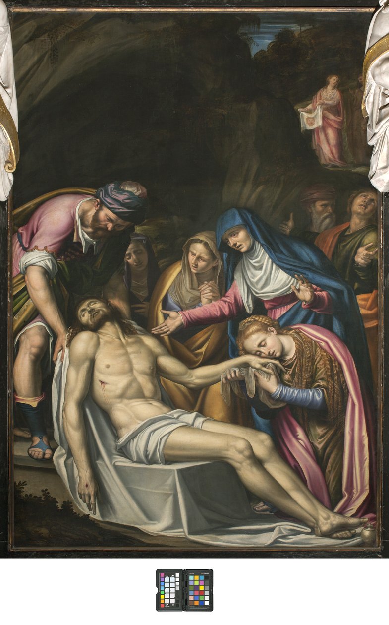 Deponeringen, 1591 af Simone Veneziano Peterzano