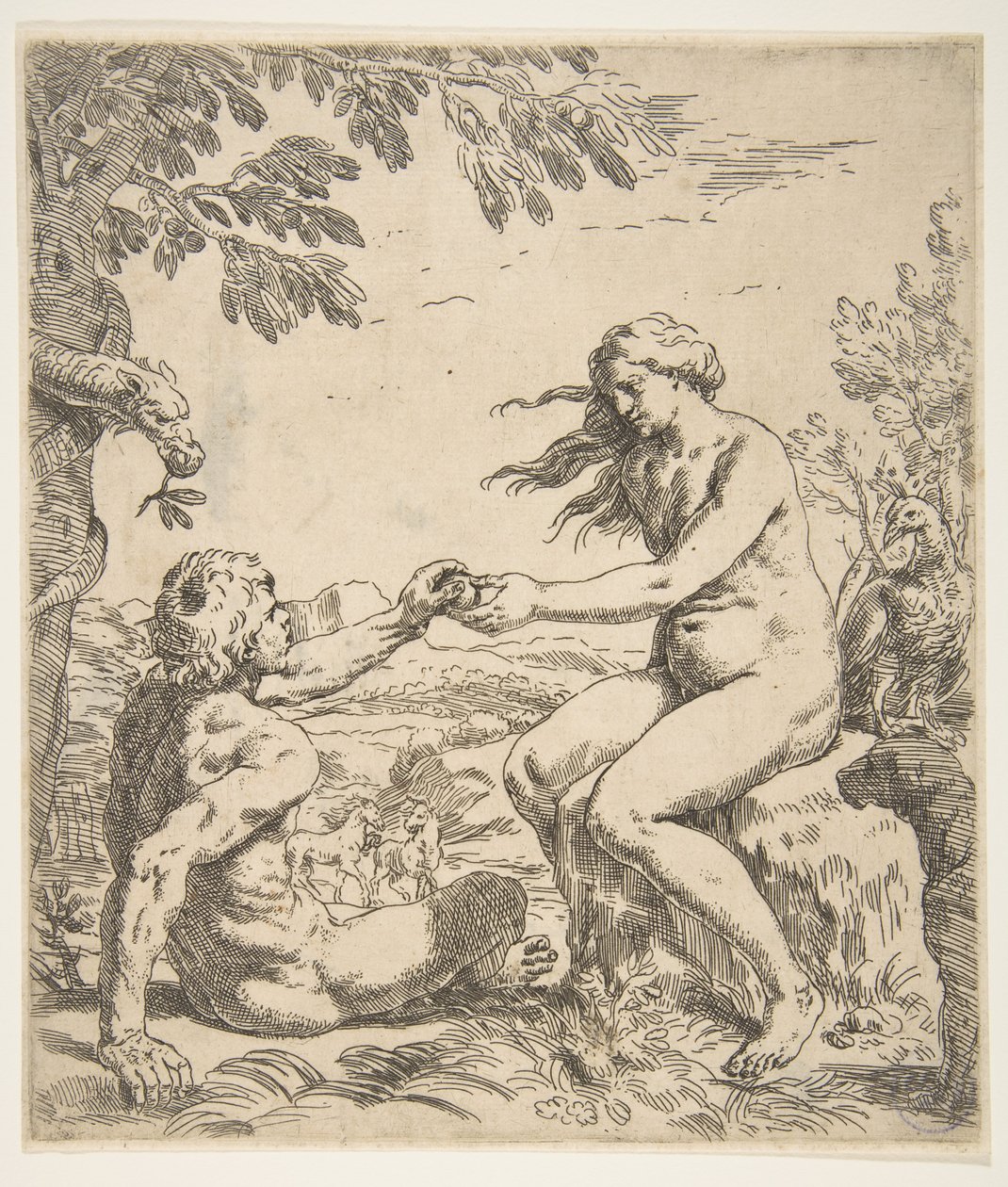 Adam og Eva, ca. 1639. af Simone Cantarini
