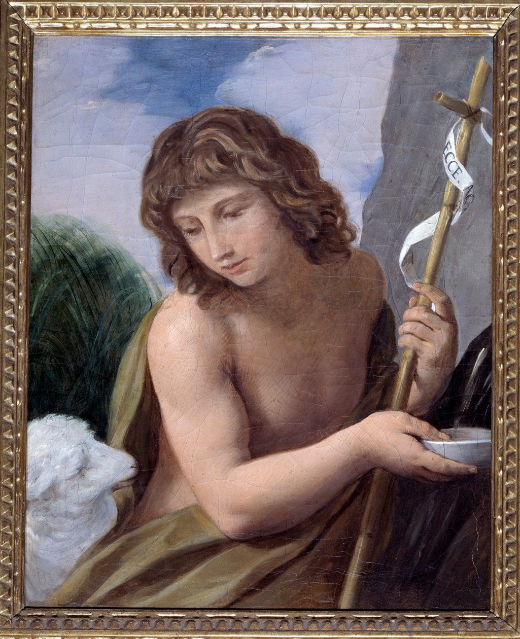 St John Baptist (olie på lærred af Simone Cantarini