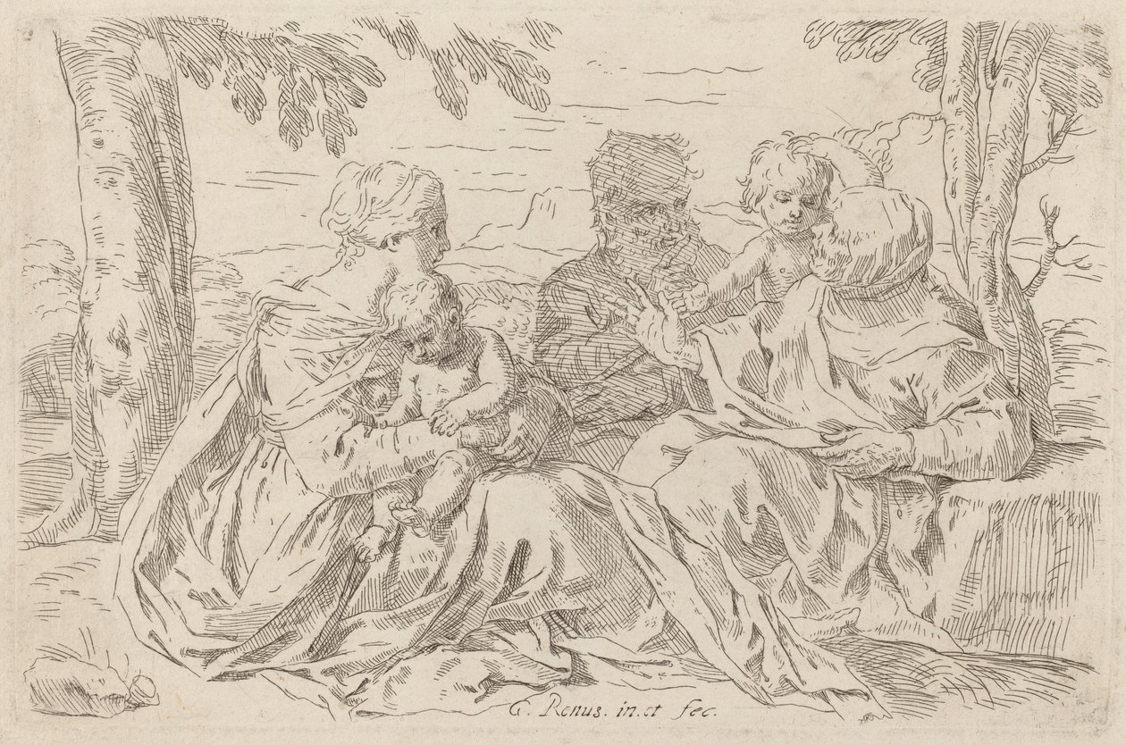 Den hellige familie af Simone Cantarini