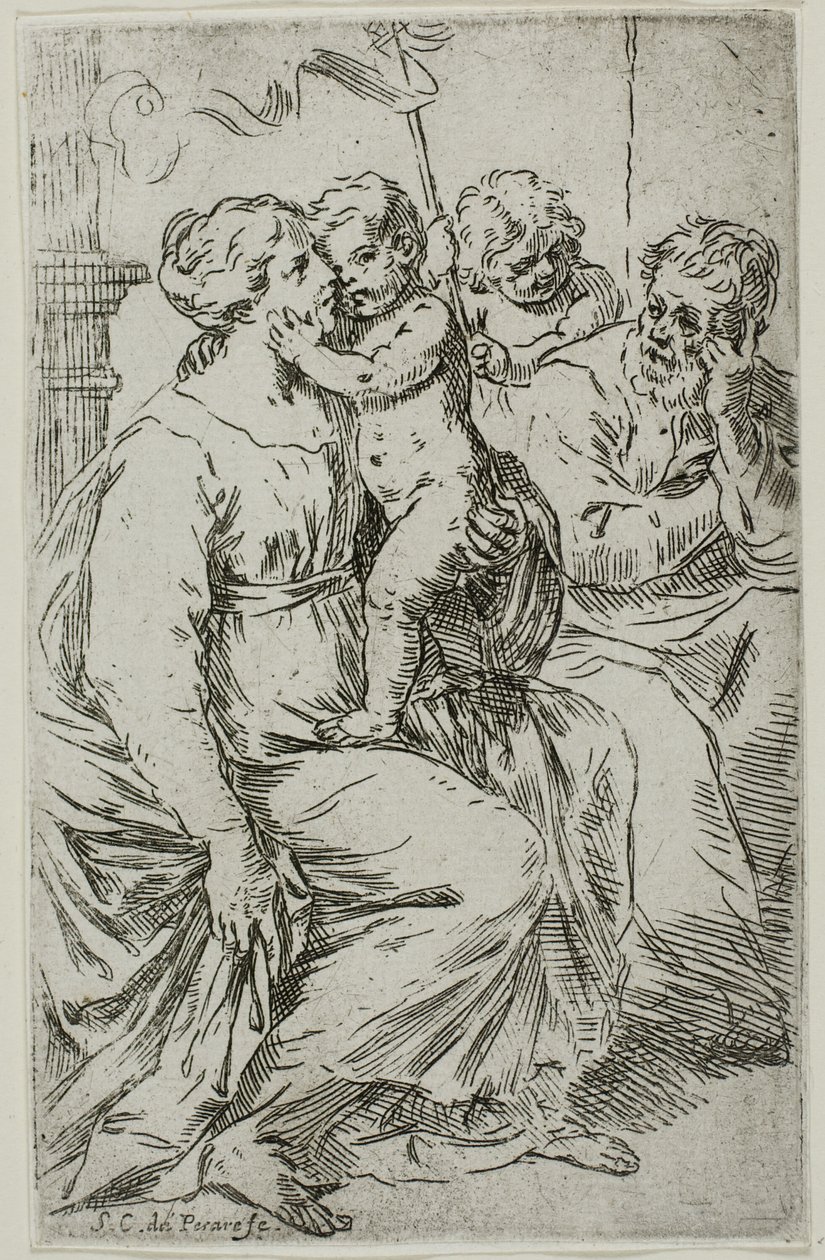 Den hellige familie af Simone Cantarini