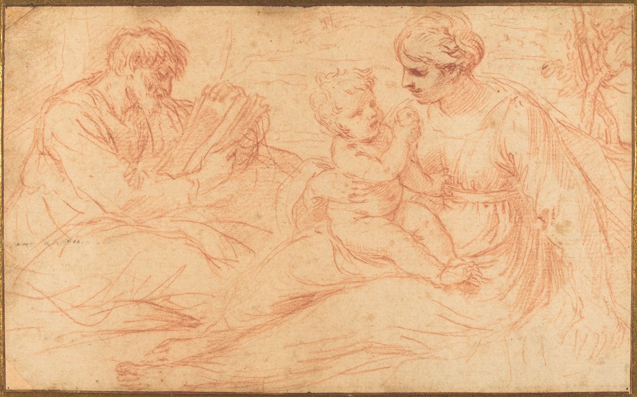 Die Heilige Familie af Simone Cantarini