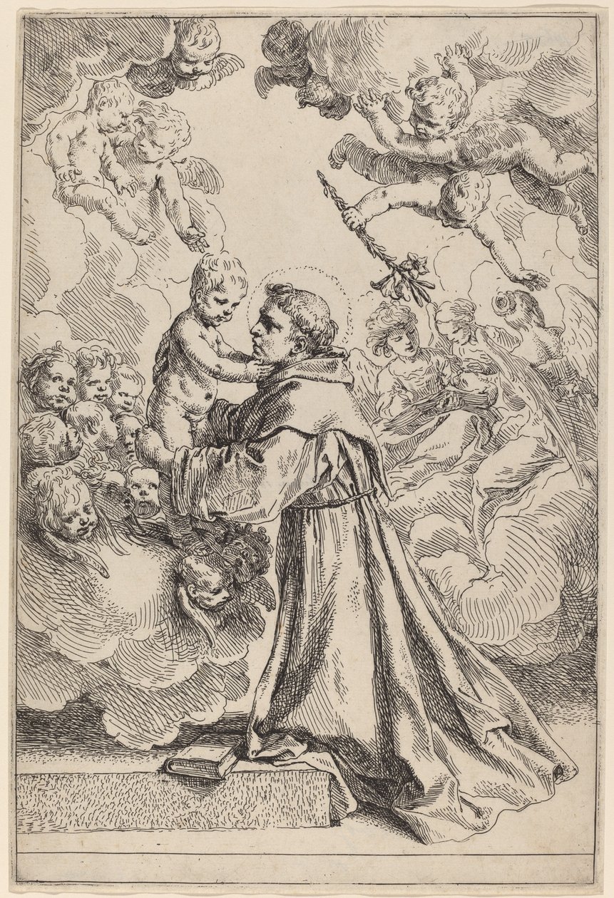 Den store Sankt Antonius af Padova af Simone Cantarini