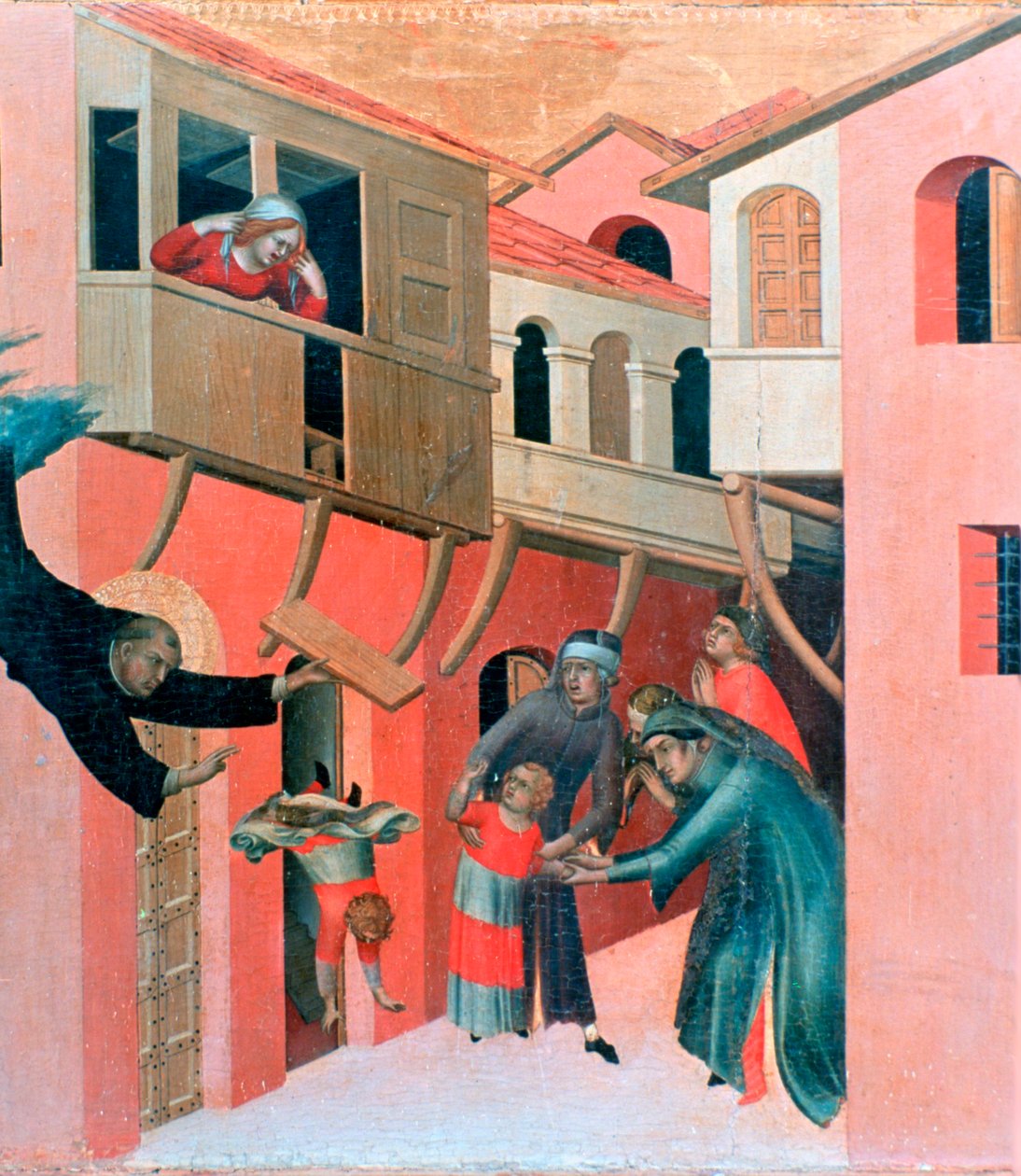 Salige Agostino Novello altertavle, detalje, 1324 af Simone Martini