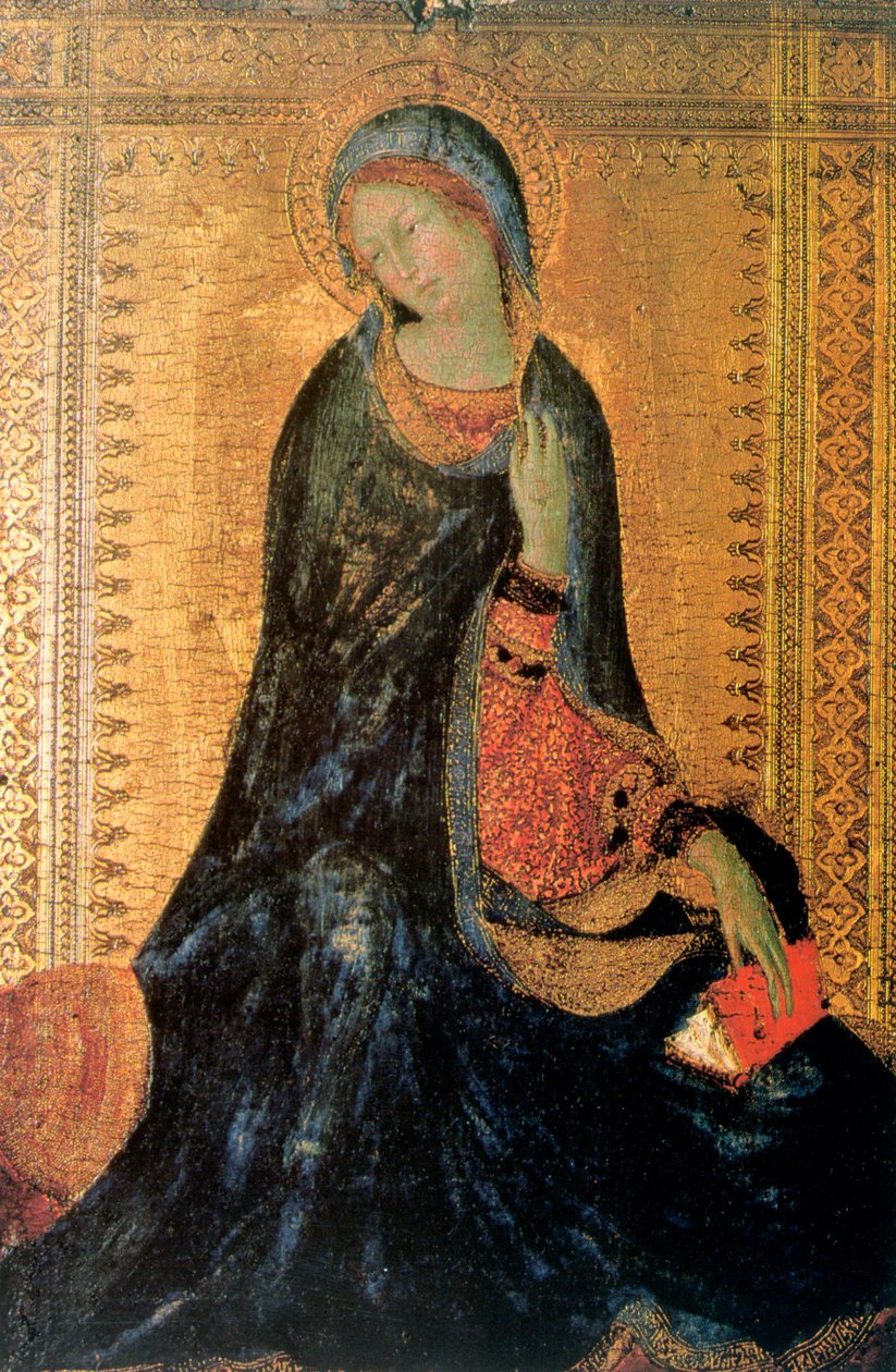 Madonna af bebudelsen, c1304-1344 af Simone Martini