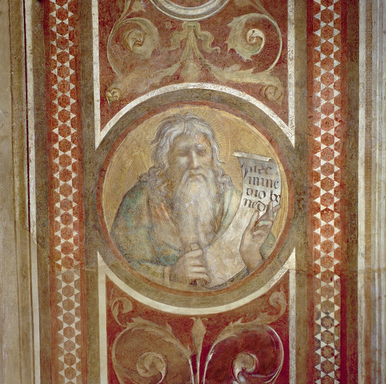 Maesta: Abraham, detalje fra rammen af Simone Martini