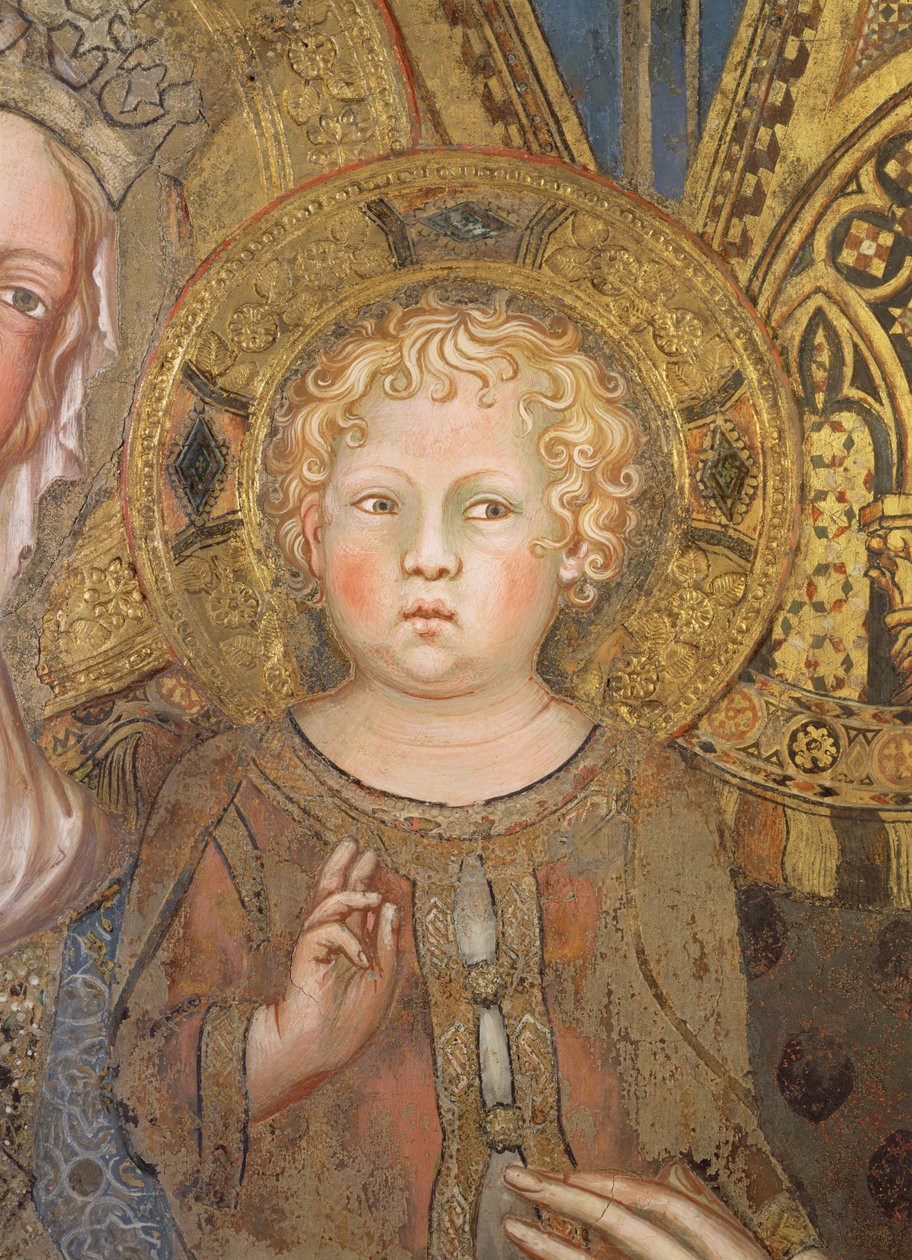 Maesta: Christ Child, 1315 (detalje af 51591) af Simone Martini
