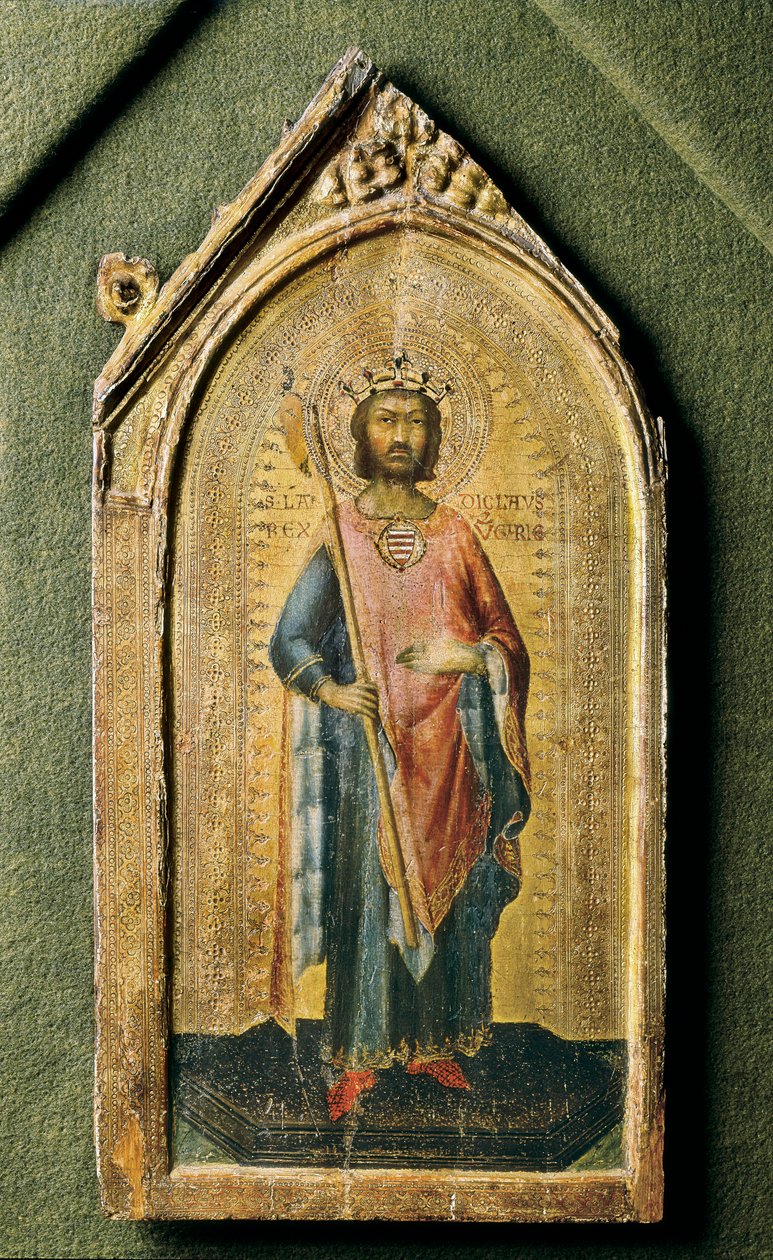 Portræt af Sankt Ladislaus, af Simone Martini, tempero på træ c.1326 af Simone Martini