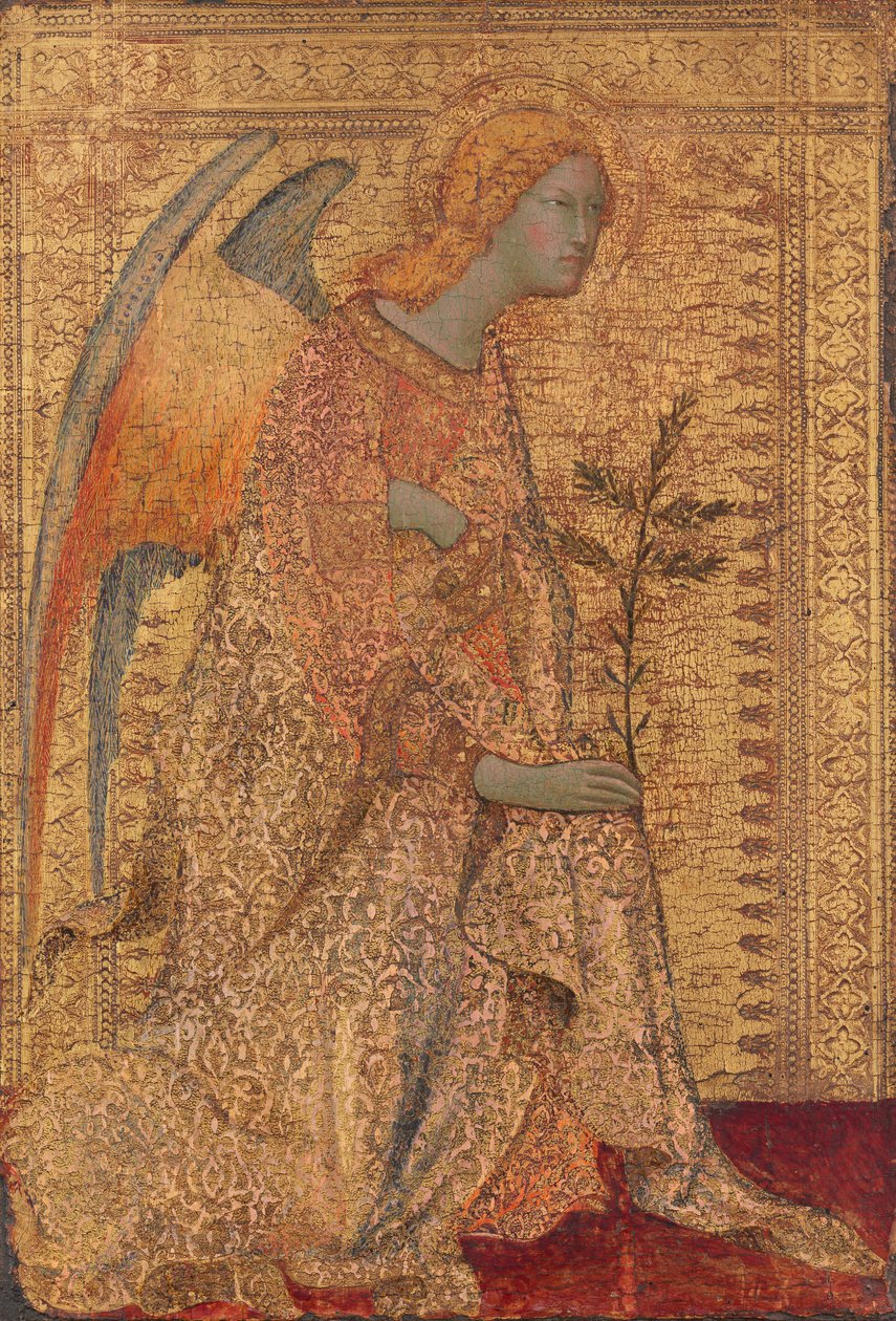 Bebudelsens engel, ca. 1330. af Simone Martini