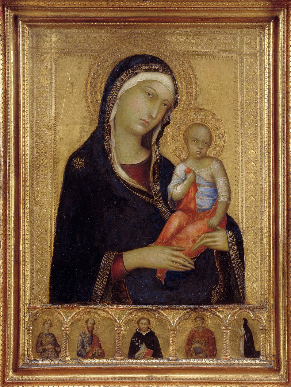 Jomfru og barn, ca. 1324-1325 af Simone Martini di