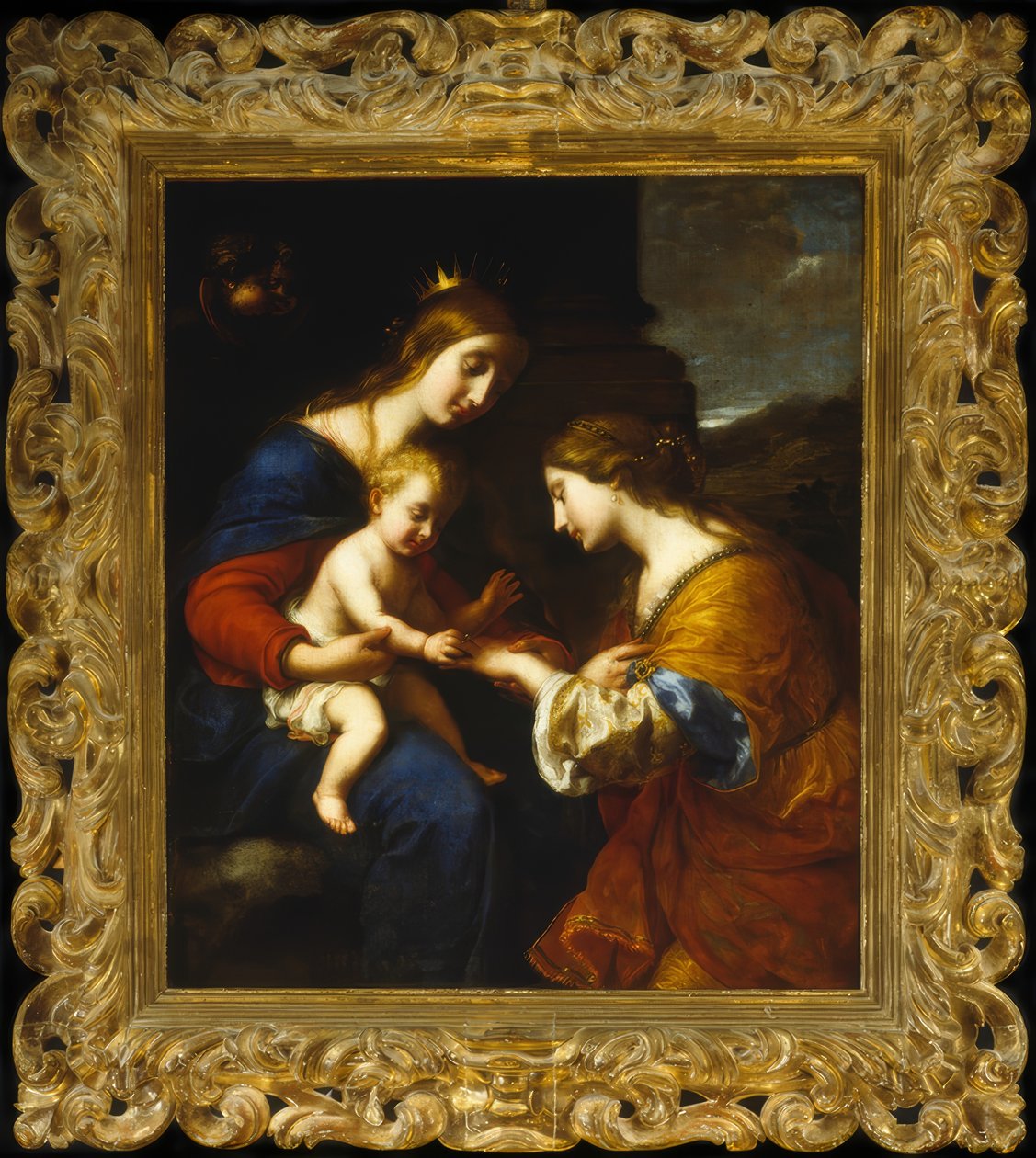 Saint Catherines mystiske ægteskab af Simone Pignoni