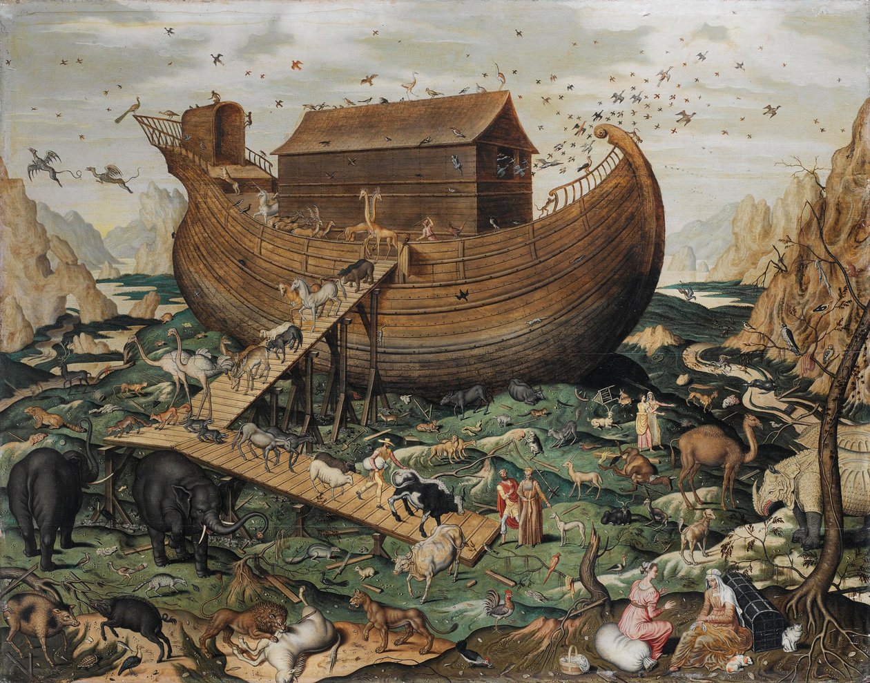 Noas ark på Ararat-bjerget af Simone de Mijle