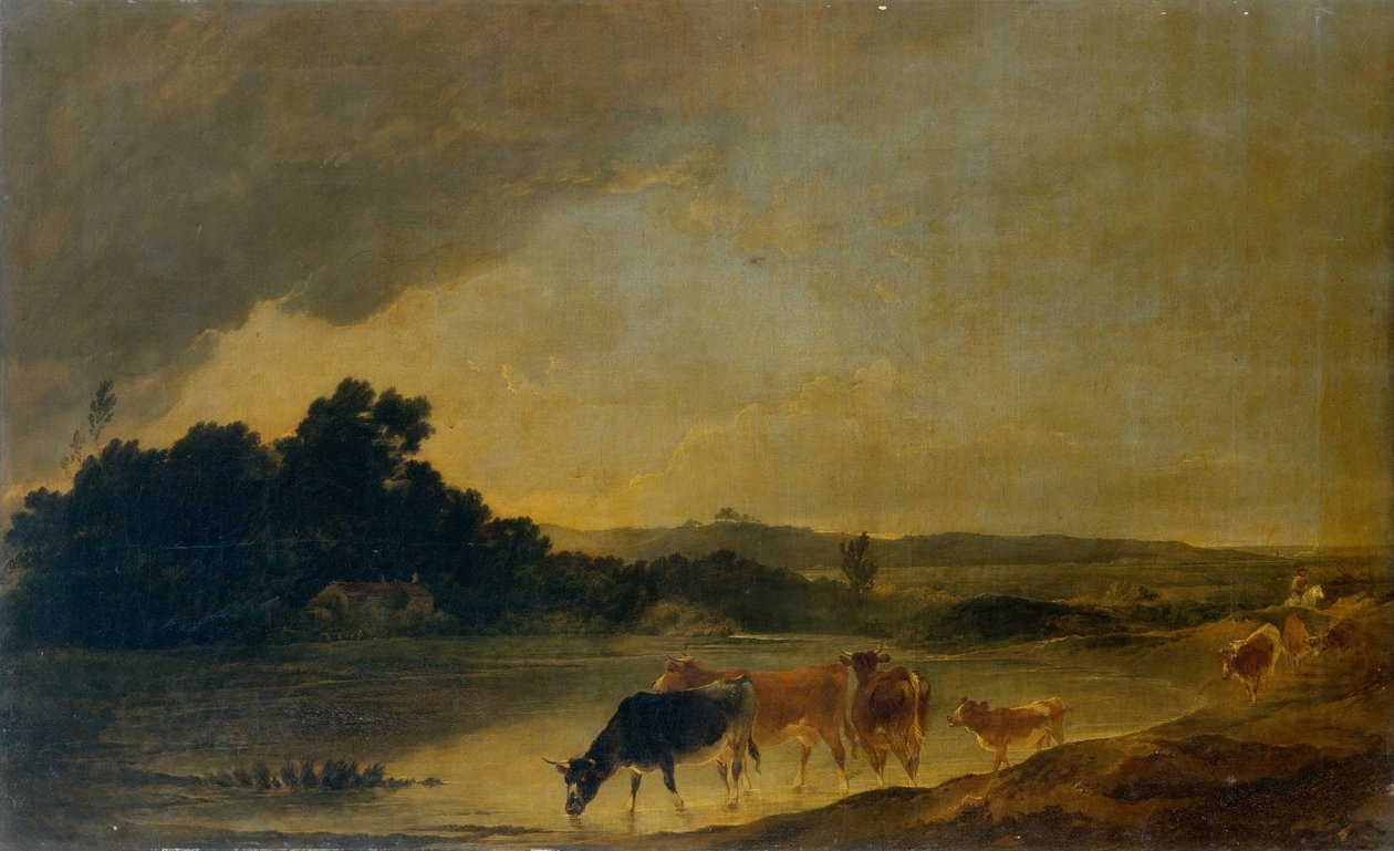 Landskab med Kvæg af Sir Peter Francis Bourgeois