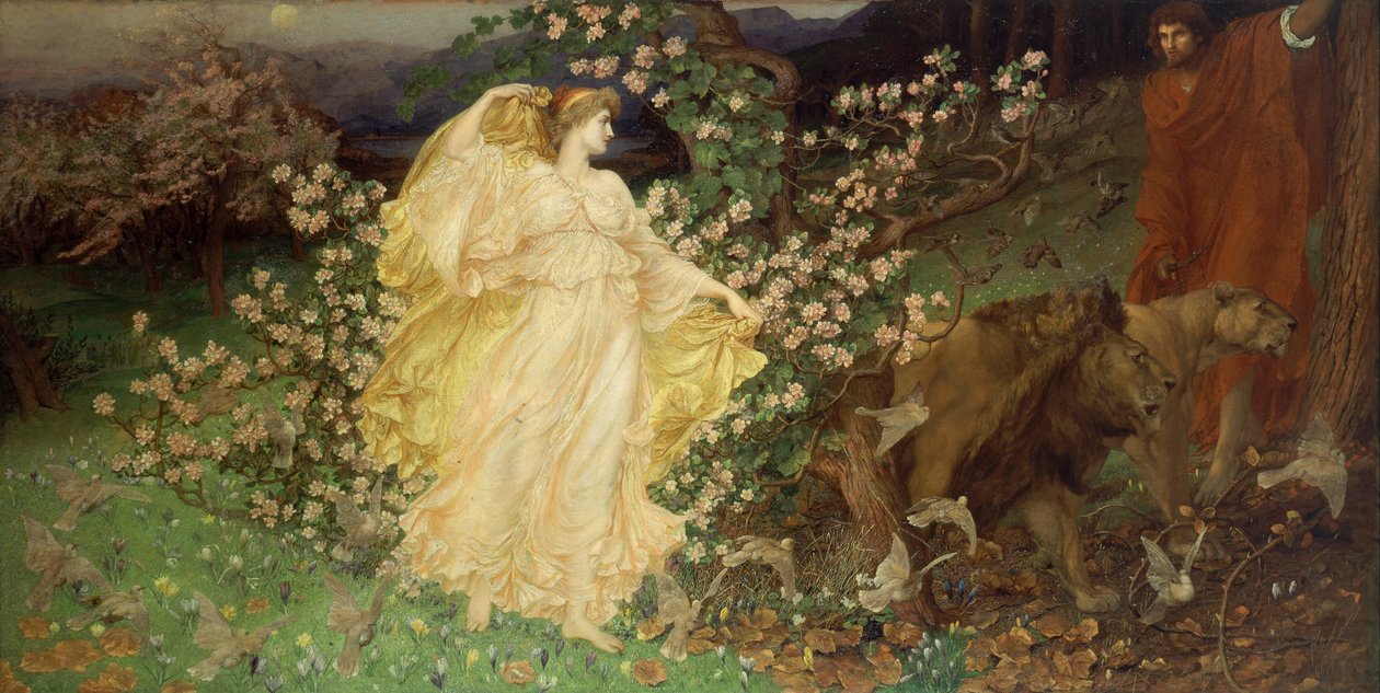 Venus og Anchises af William Blake Richmond