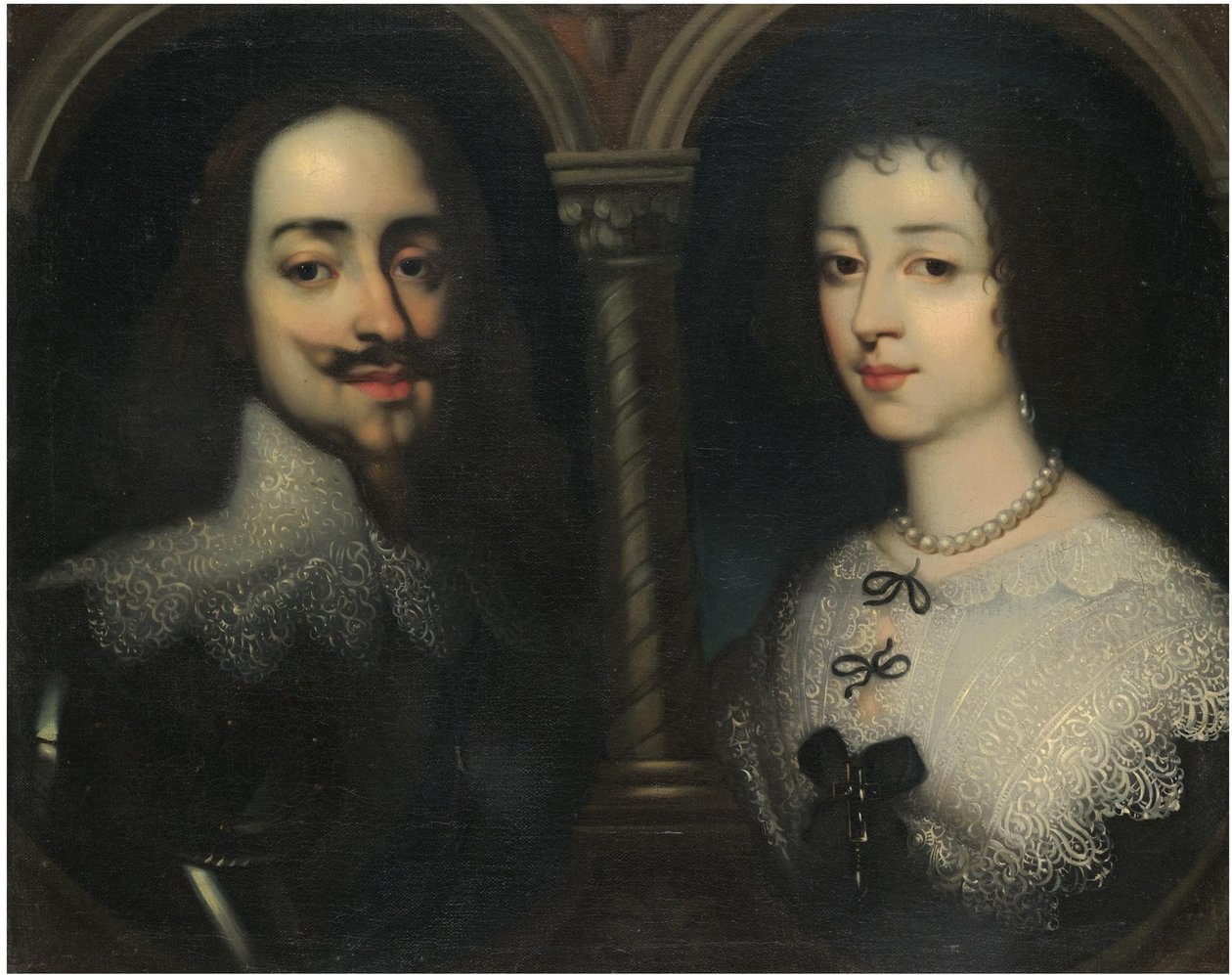Dobbeltportræt af kong Charles I og dronning Henrietta Maria af Sir Anthony van, Dyck