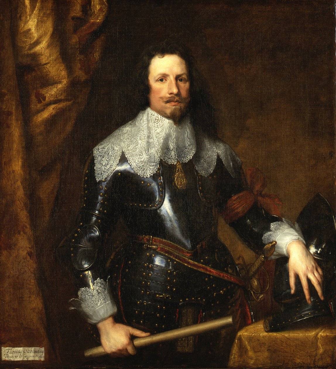 Portræt af Thomas Frans af Savoyen, prins af Carignano 1596-1656. af Sir Anthony van Dyck