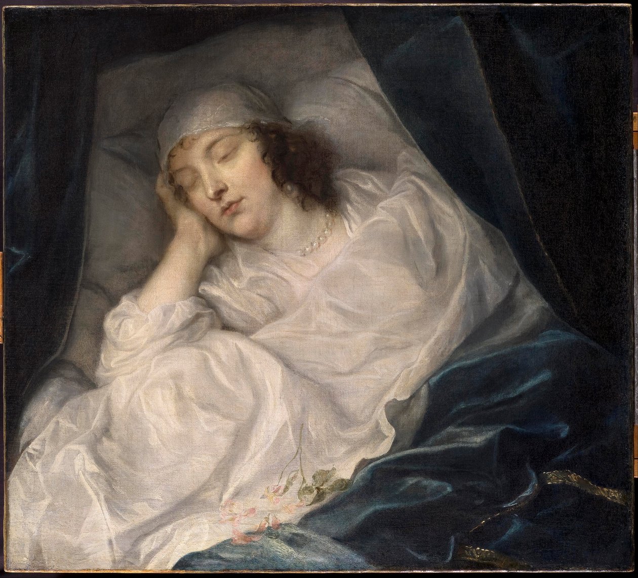 Venetia, Lady Digby, på sit dødsleje af Sir Anthony van Dyck