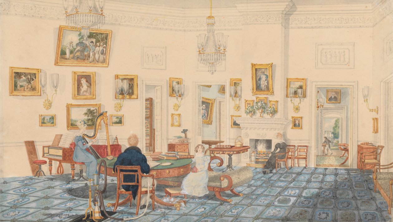 Vinterrummet i kunstnerens hus i Patna af Sir Charles D