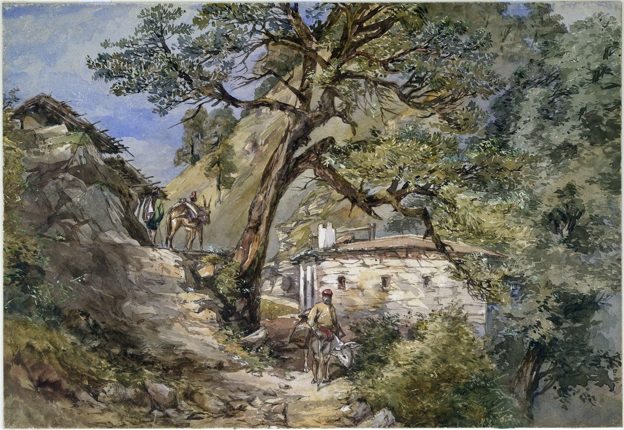 Landour, Mussoorie, 1869 af Sir Charles Walters DOyly