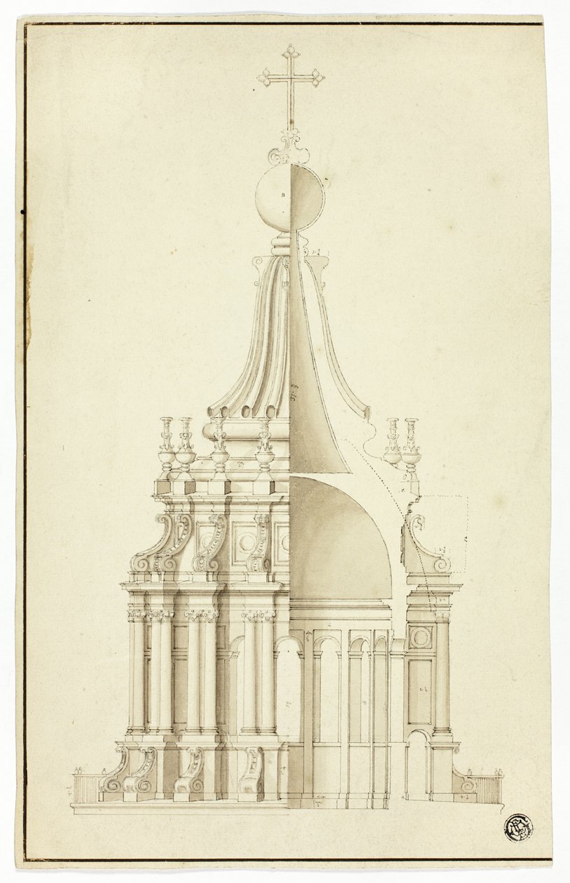 Lanterne på kuppel, Peterskirken, Rom af Sir Christopher Wren