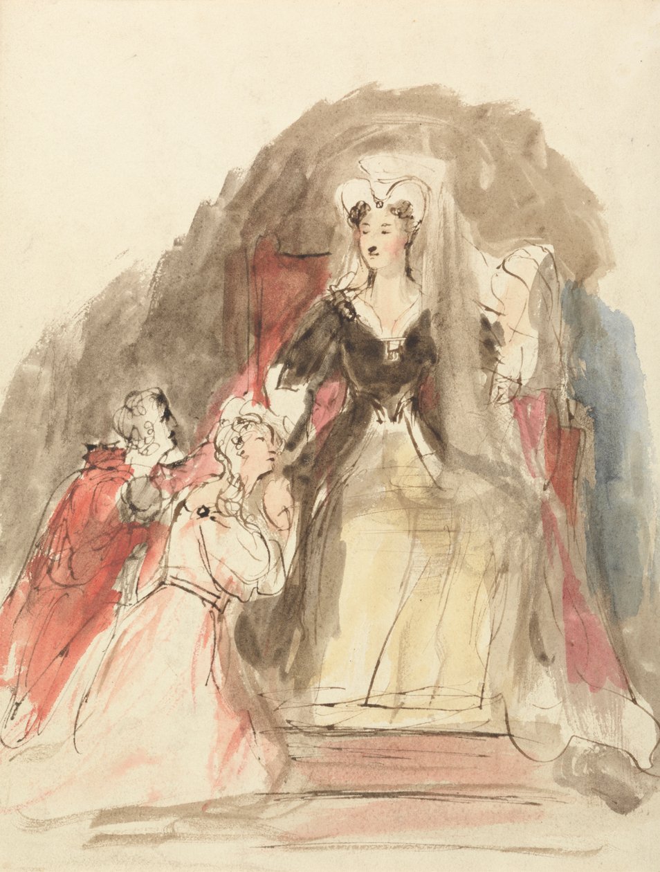 En scene fra "The Abbed" af Sir David Wilkie