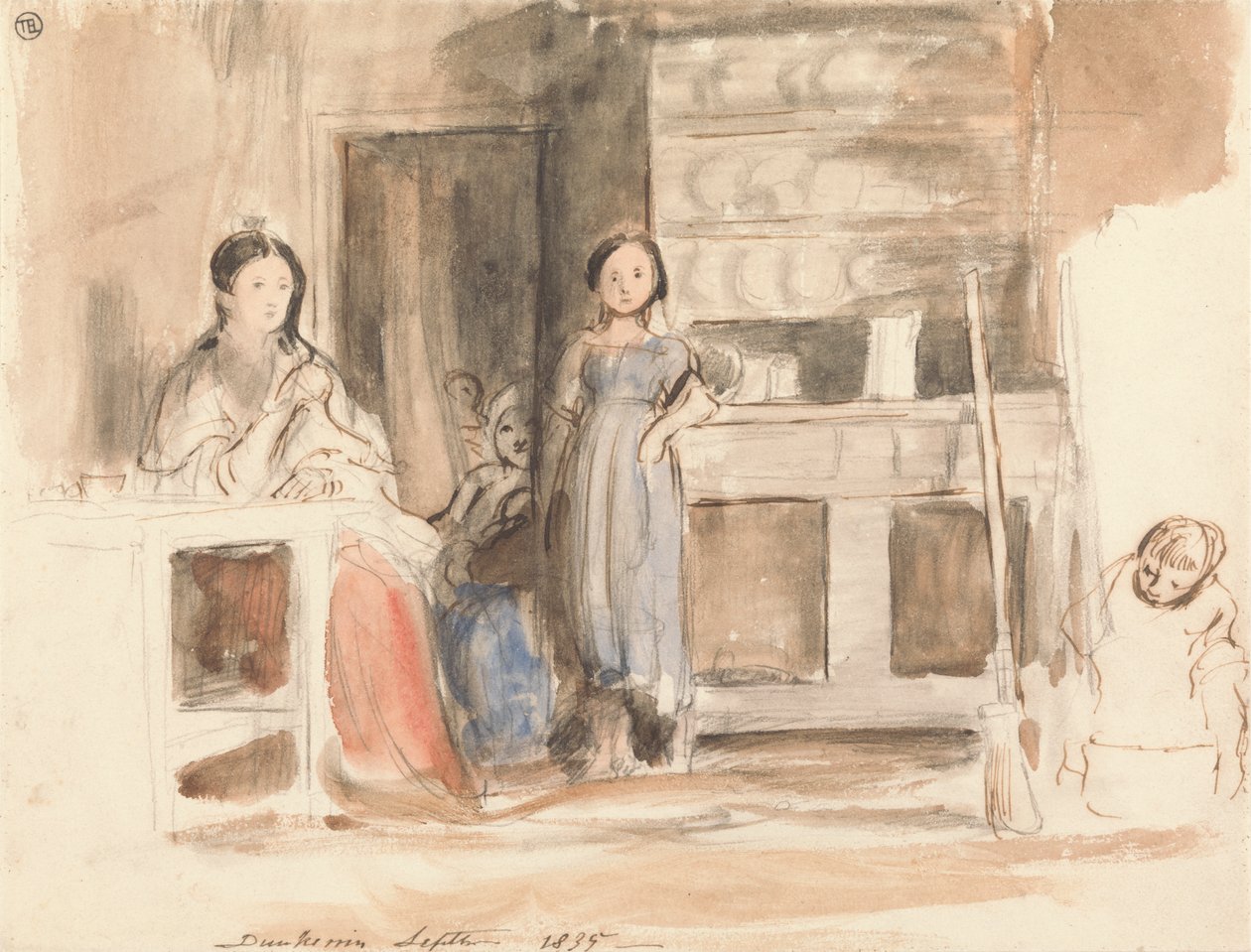 Køkkenscene: Dunkerrin, september 1835 af Sir David Wilkie