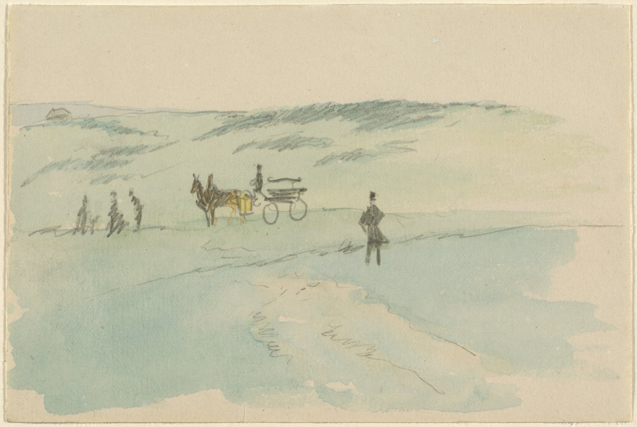 Landskab med Figurer og Vogn af Sir David Wilkie