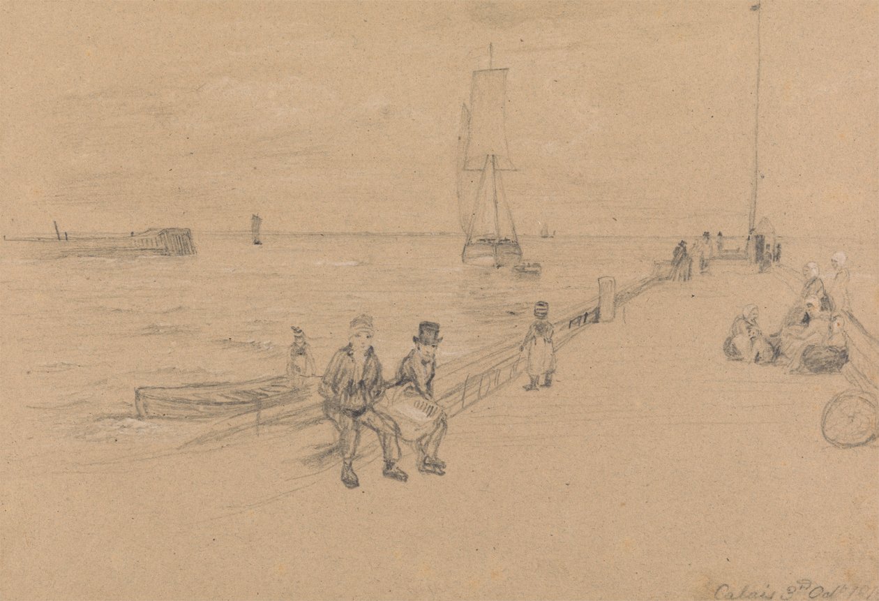 På molen, Calais af Sir David Wilkie