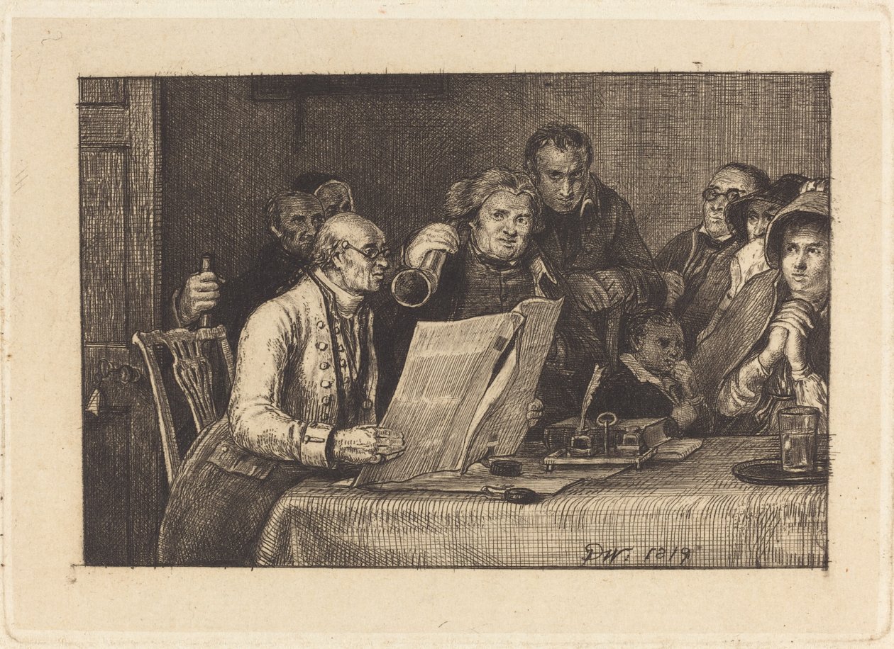 Læsning af testamentet af Sir David Wilkie