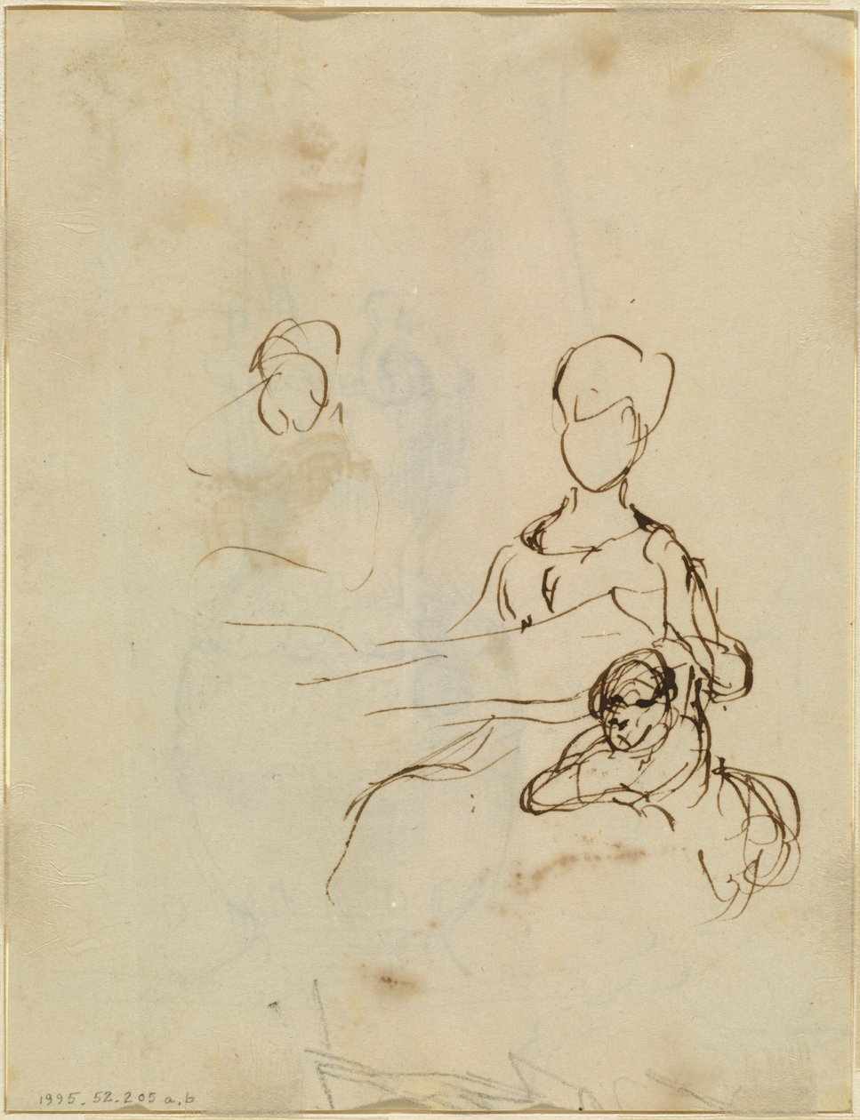 Studie af en mor og et barn [verso] af Sir David Wilkie
