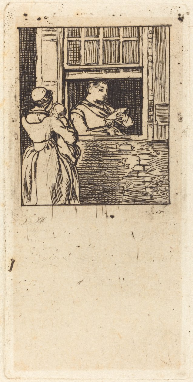 Kvinde ved et vindue, læser et brev af Sir David Wilkie