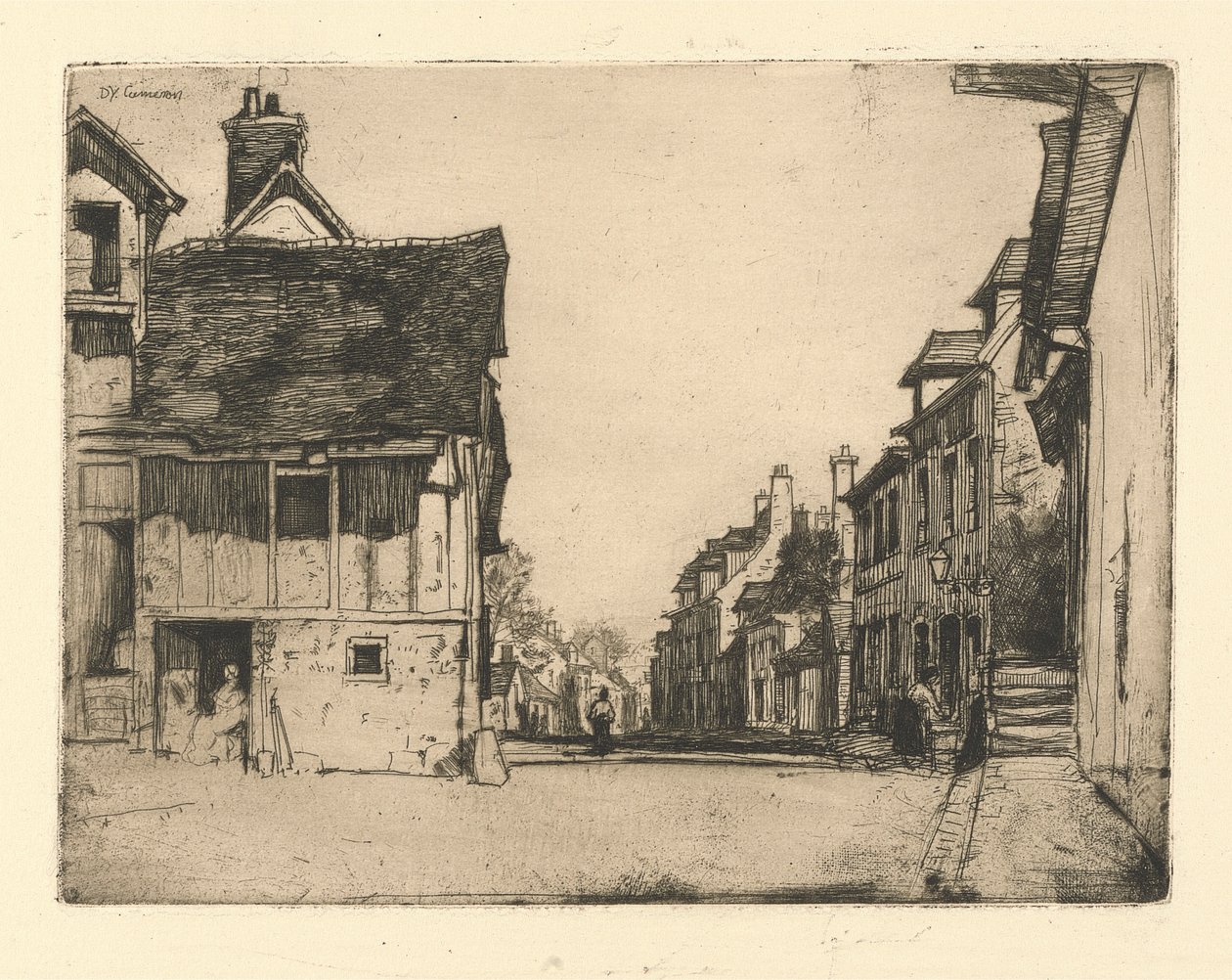 R. 359. En normannisk landsby af Sir David Young Cameron