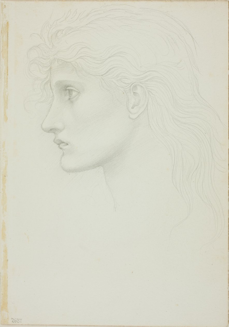 Leder af pige mod venstre af Sir Edward Burne Jones