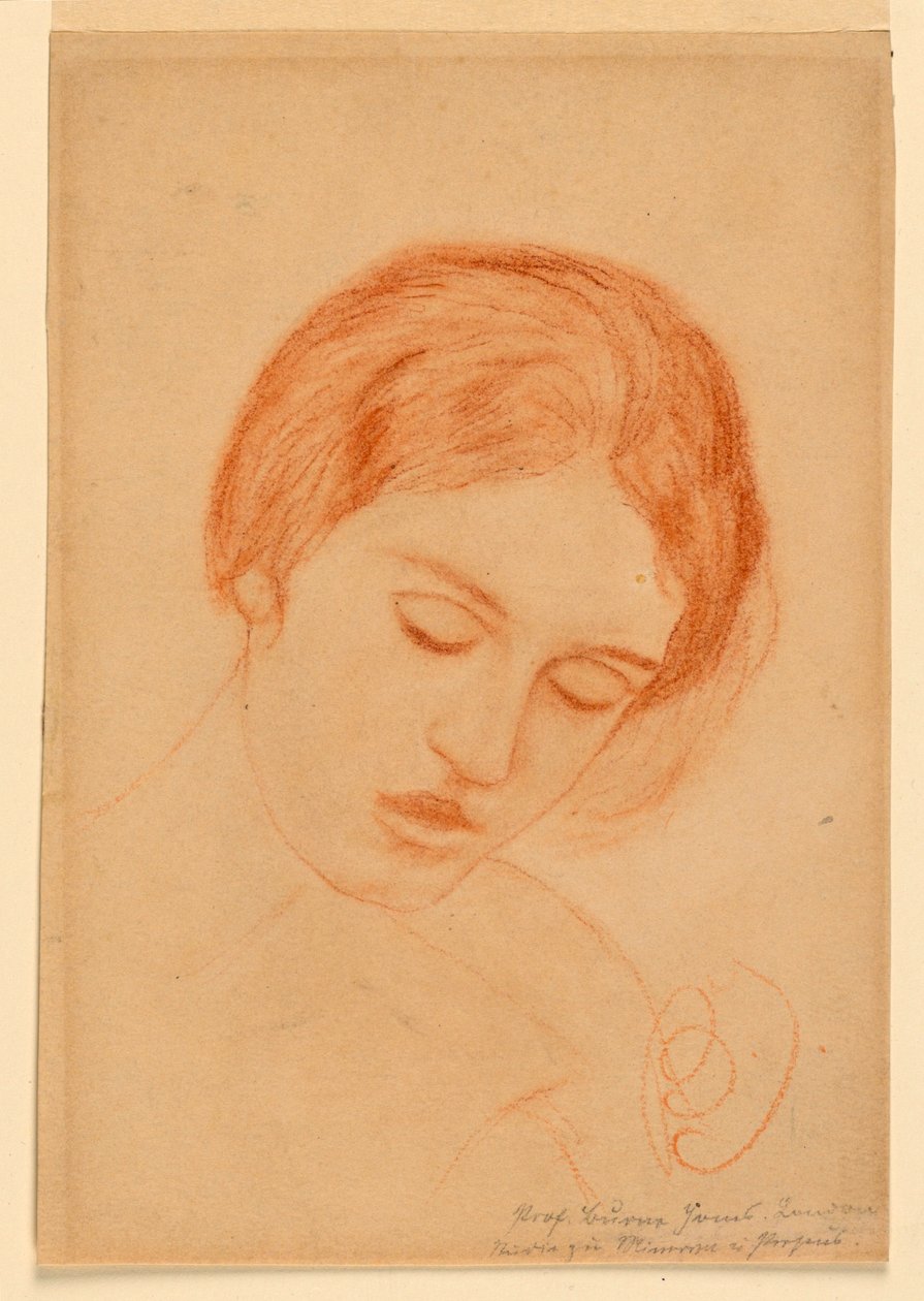 Hoved af en kvinde af Sir Edward Burne Jones
