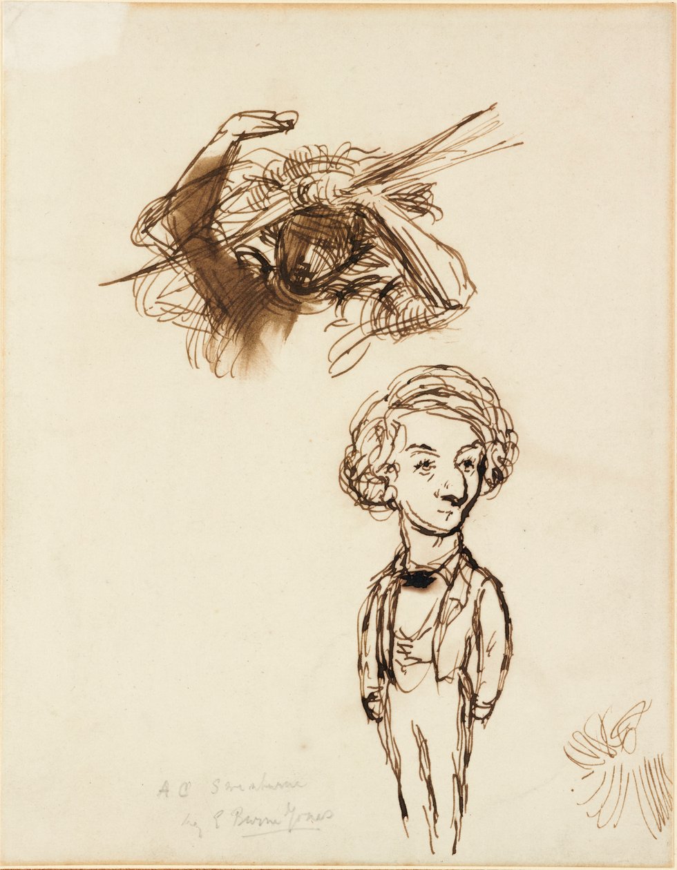 Karikatur af Algernon Charles Swinburne, 1863 af Sir Edward Coley Burne Jones