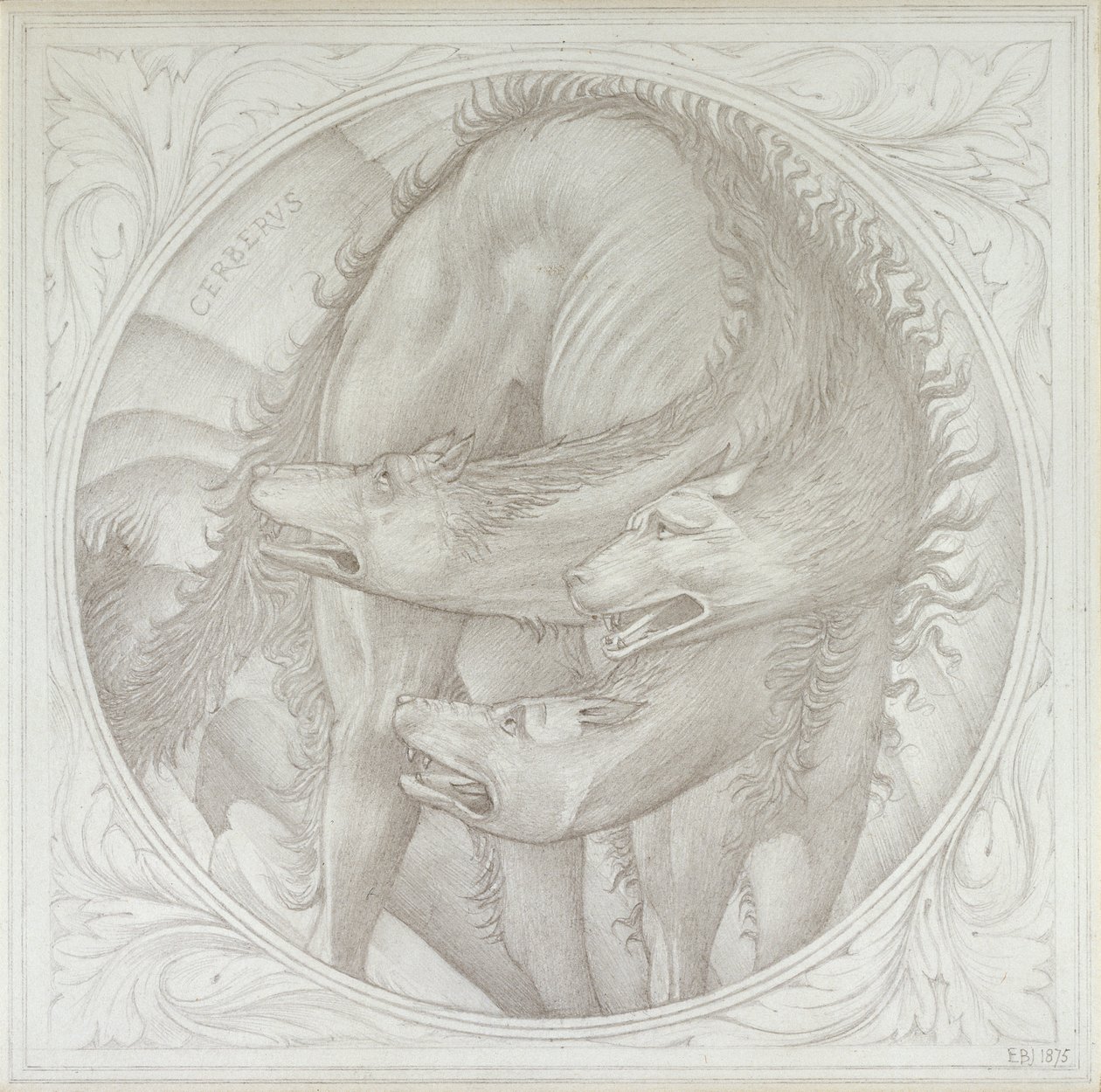 Cerberus, 1872-1875 af Sir Edward Coley Burne Jones