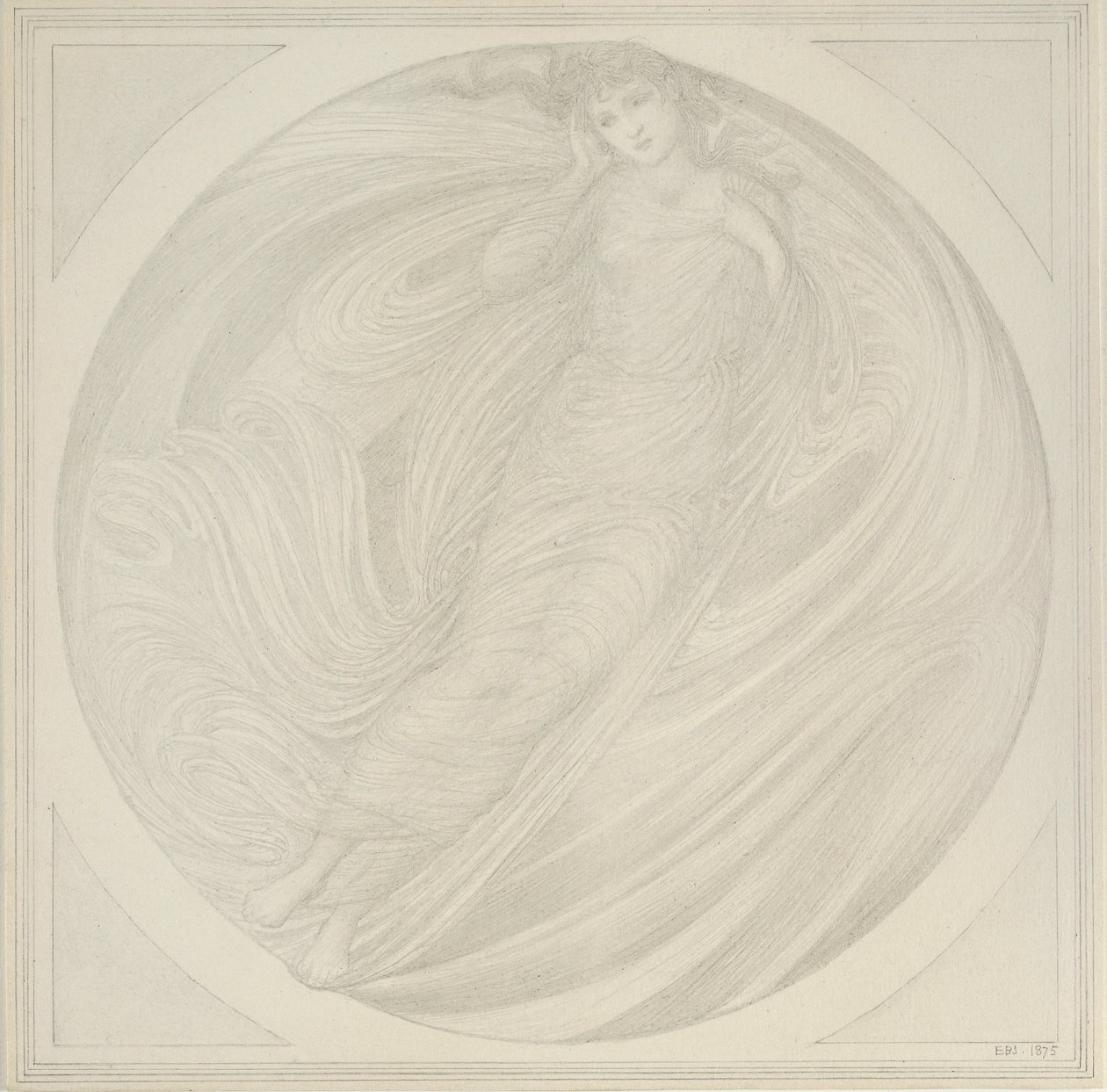 Eurydike flyder blandt flammer, 1872-1875 af Sir Edward Coley Burne Jones