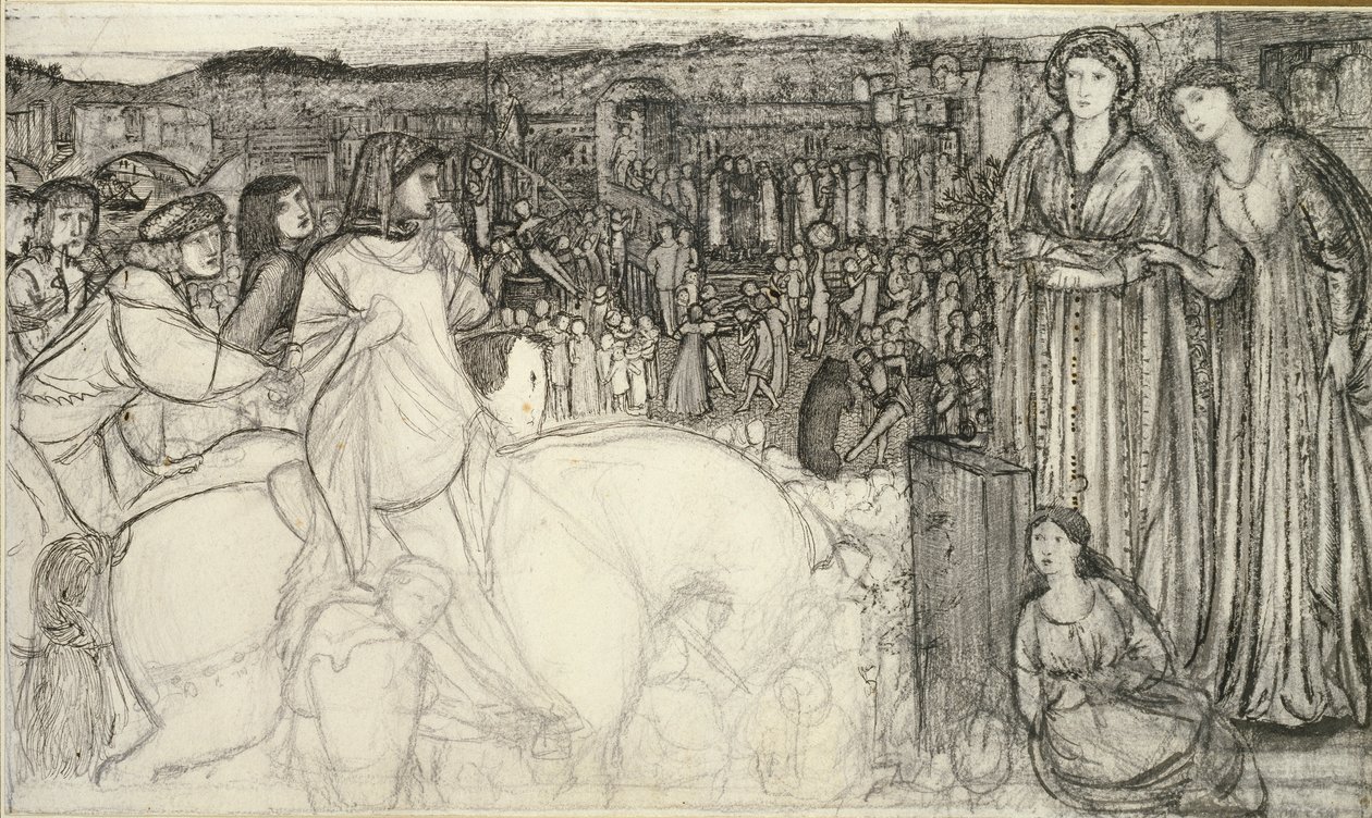 Gualdrada Donati præsenterer sin datter for Buondelmente, c1850