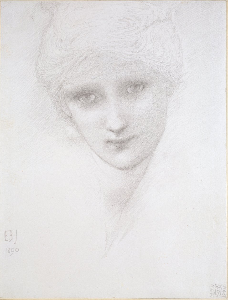 Hoved af en kvinde, 1890 af Sir Edward Coley Burne Jones