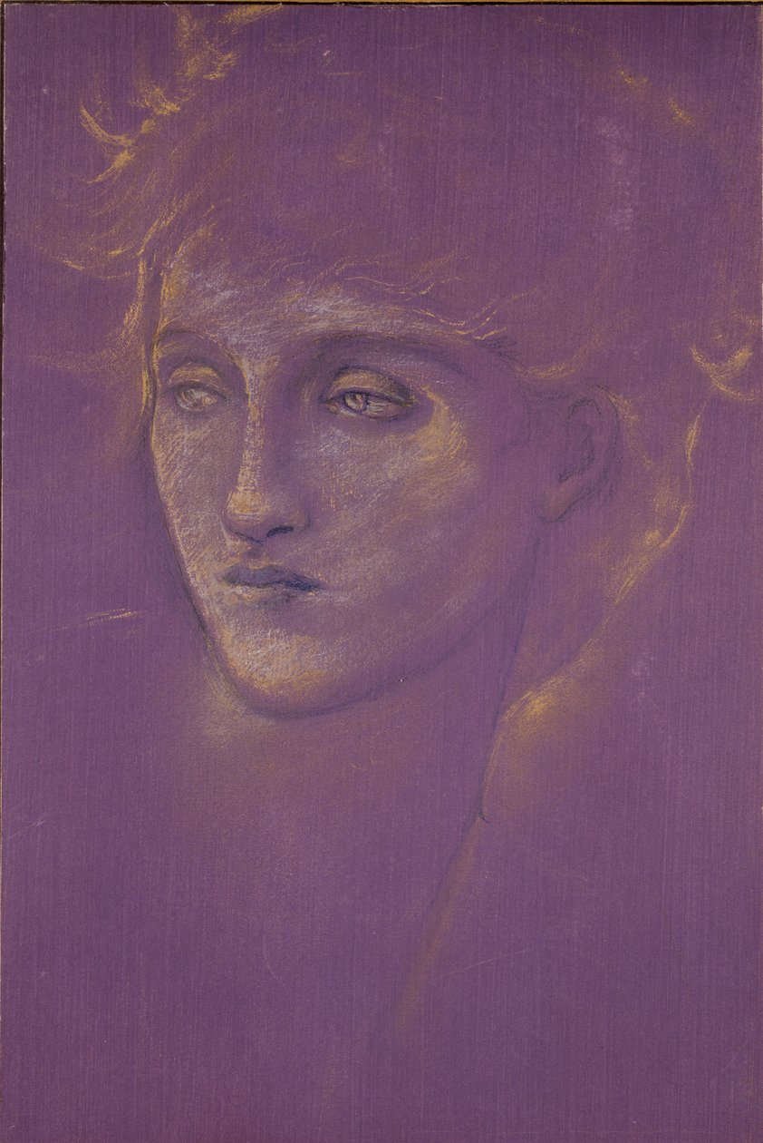 Hoved af en kvinde, slutningen af det 19. århundrede af Sir Edward Coley Burne Jones