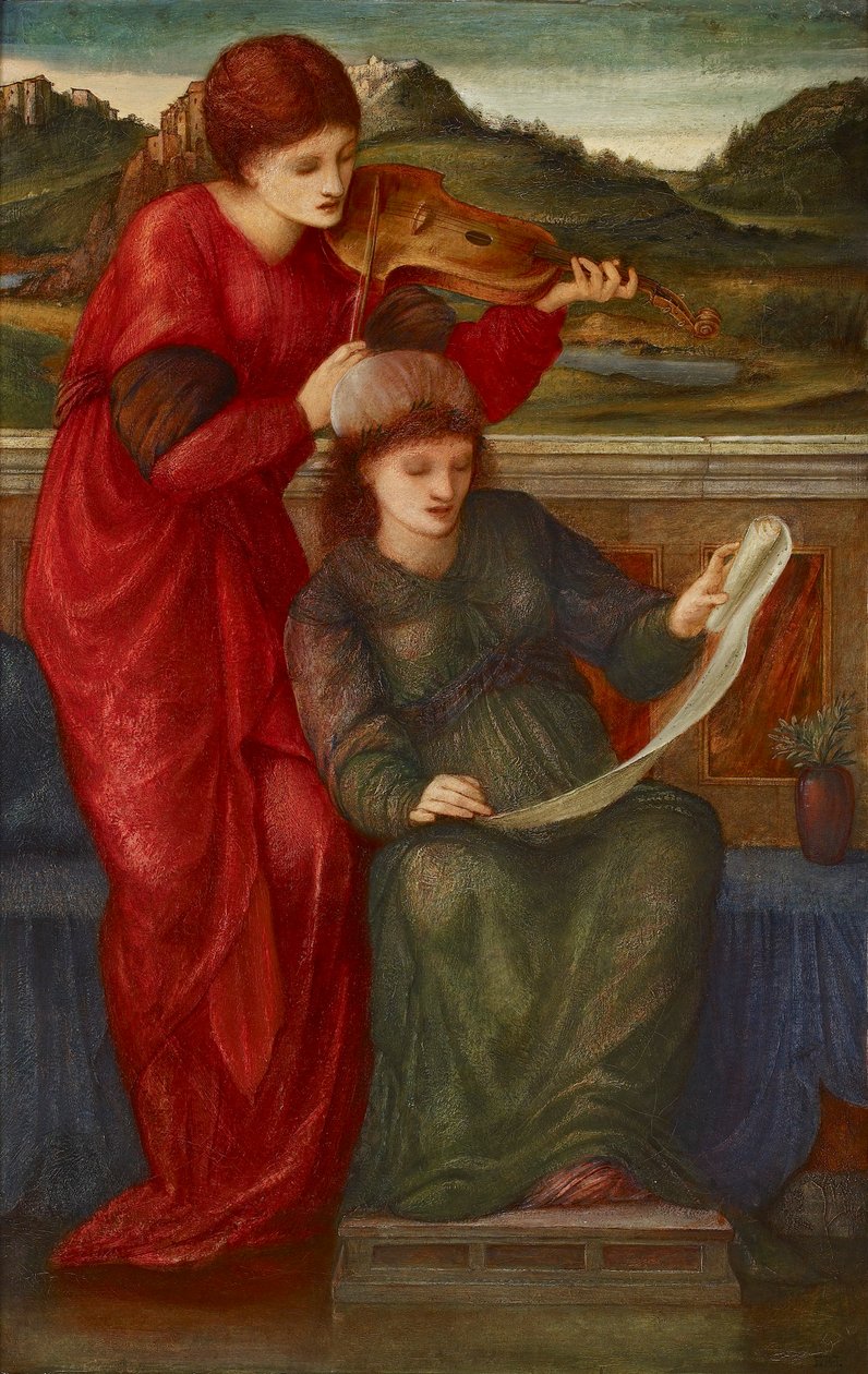 Musik, 1877 af Sir Edward Coley Burne Jones