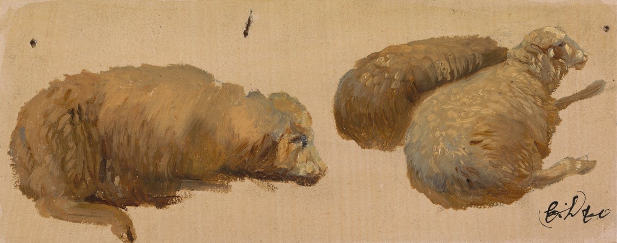 Tre får i hvile af Sir Edwin Henry Landseer