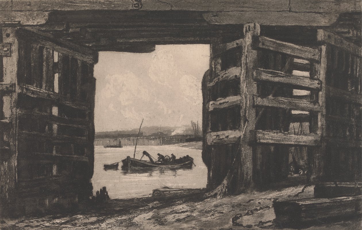 Et spænd af Old Battersea Bridge af Sir Frank Short