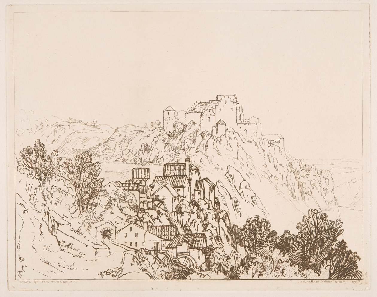Falls of the Rhine, Schaffhausen af Sir Frank Short