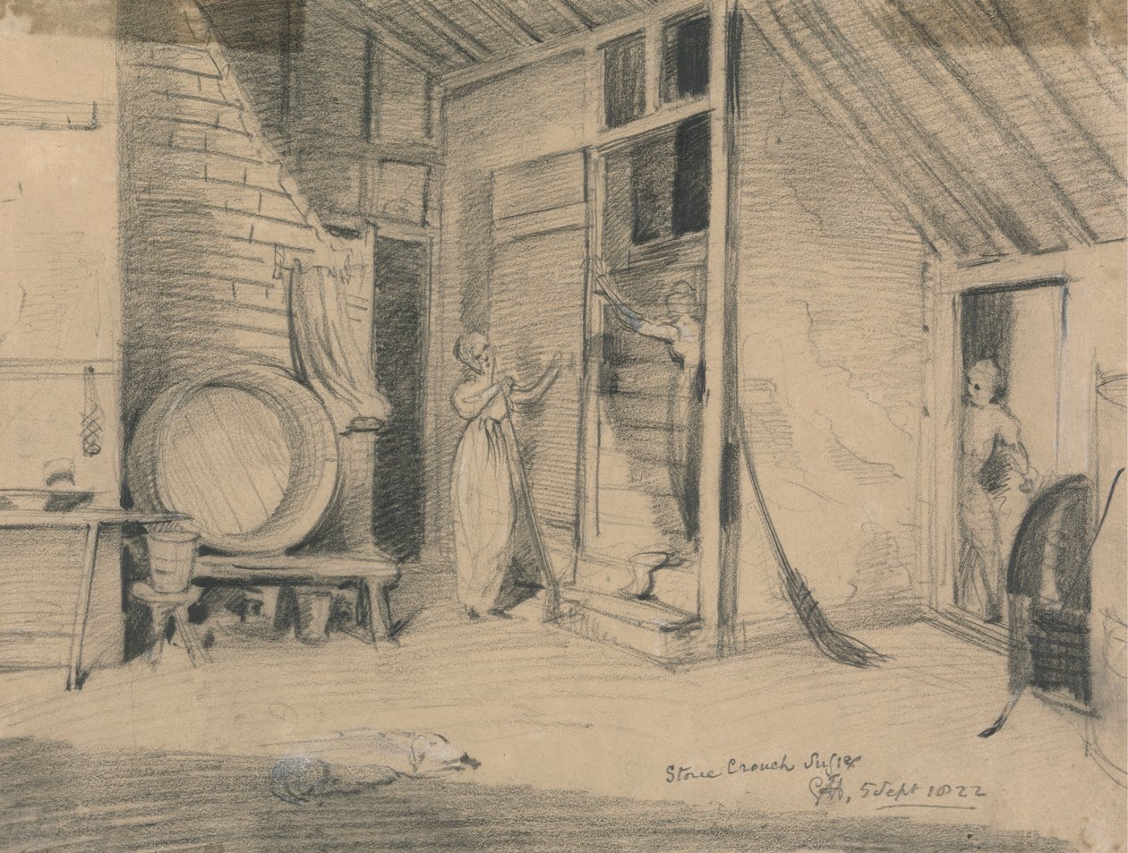 Køkken: Interiør, Stone Crouch af Sir George Hayter