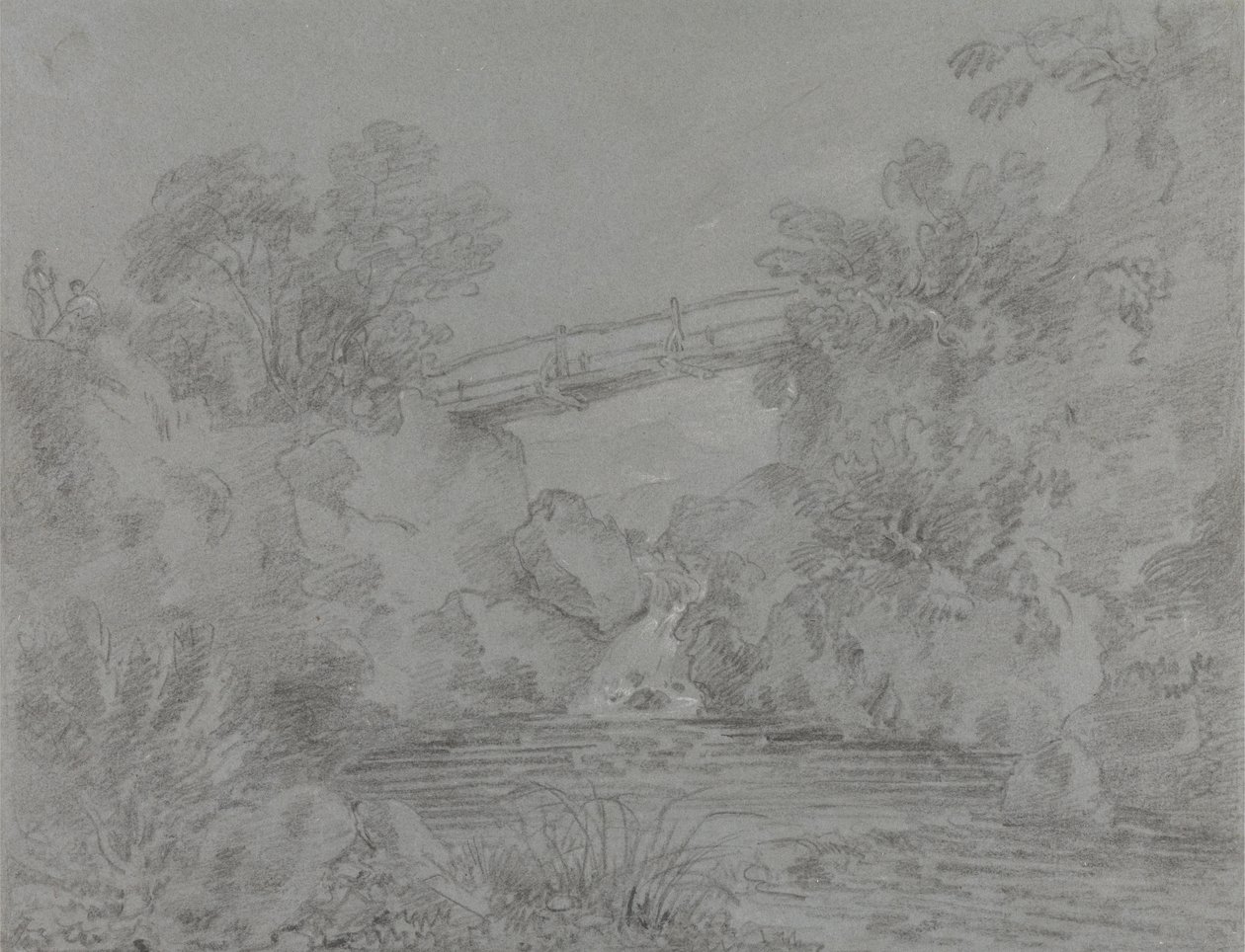Bro over poolen ved Llanrwst af Sir George Howland Beaumont seventh Baronet