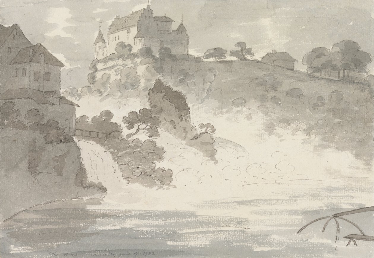 Vandfald ved Schaffhausen af Sir George Howland Beaumont seventh Baronet