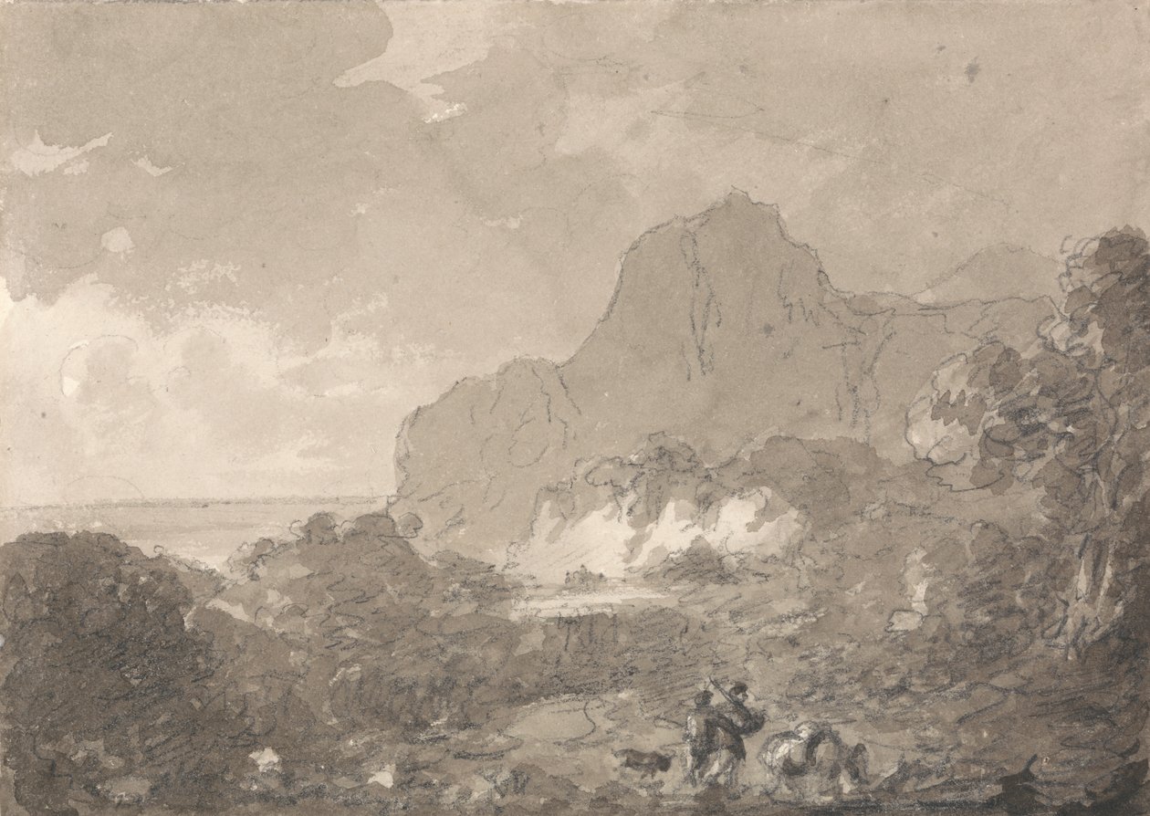 Udsigt over Italiens kyst af Sir George Howland Beaumont seventh Baronet